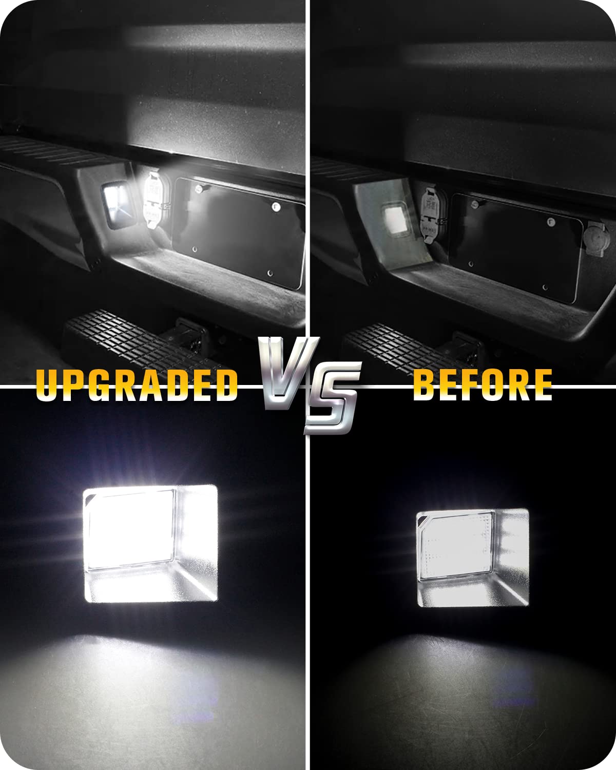 Ruxifey Led License Plate Lights Tag Lamp Assembly With Socket Compatible With 2017-2019 Ford F250 F350 Super Duty