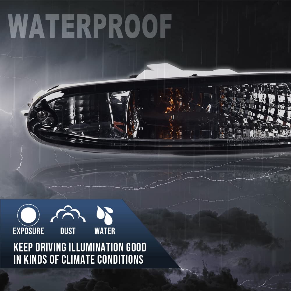 Pit66 Smoked Turn Signal Lights, Compatible With Mazda Mx-5 Miata 1990-1997 W/Bulbs Smoked Lens Left Driver Side And Right Passe