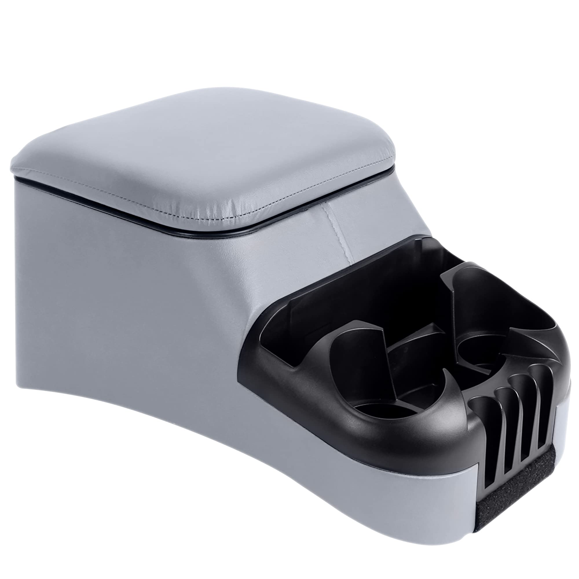 Moblorg Center Console For Truck Bench Seats, Vehicle Organizer, Medium, Vinyl, Made In Usa (Gray) (2130015)