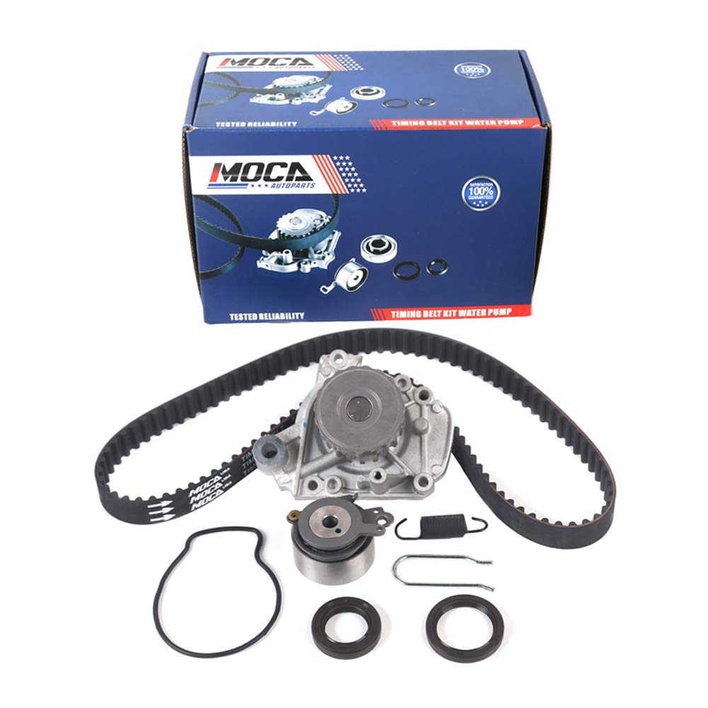 MOCA Timing Belt Water Pump Kit Compatible with 2001-2005 for Honda Civic 1.7L 1.7L 1700CC/ 1668CC l4 GAS SOHC Naturally Aspirated