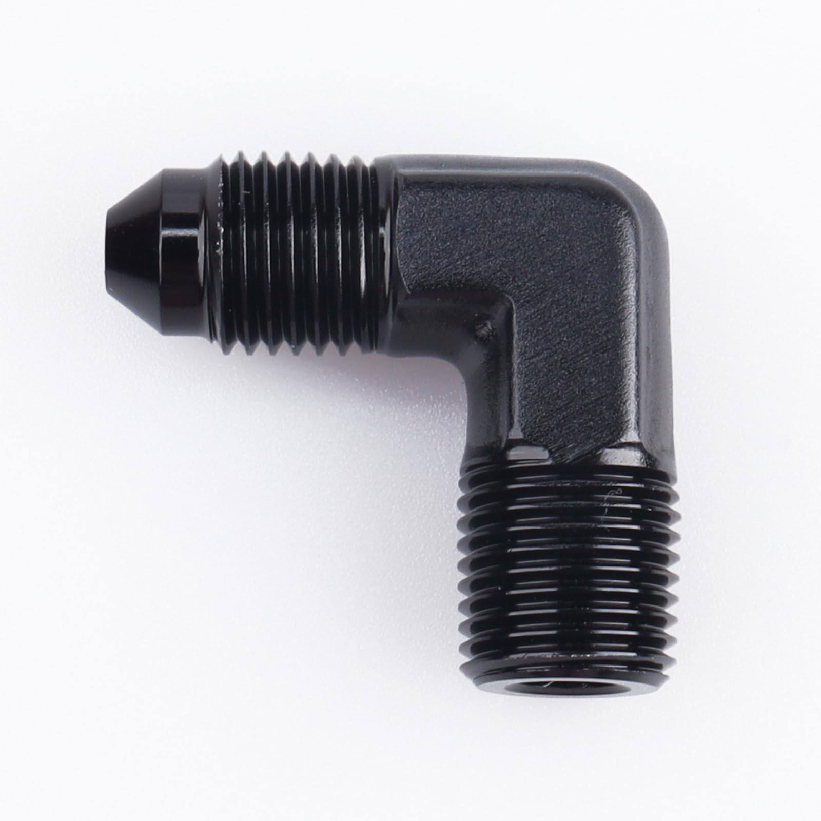 Ac Performance 90 Degree Elbow -3 An Male To 1/4'' Npt Male Fitting Adapter Connector Aluminum Black