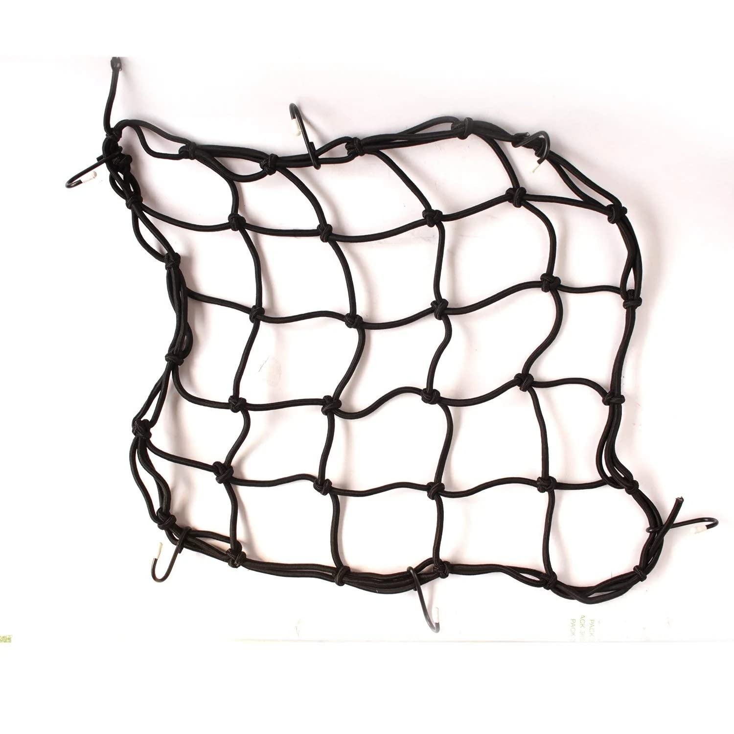 Ratehalf Highly Elastic 6 Hooks Luggage Holder Bungee Cargo Net For All Bike (Multicoloured)