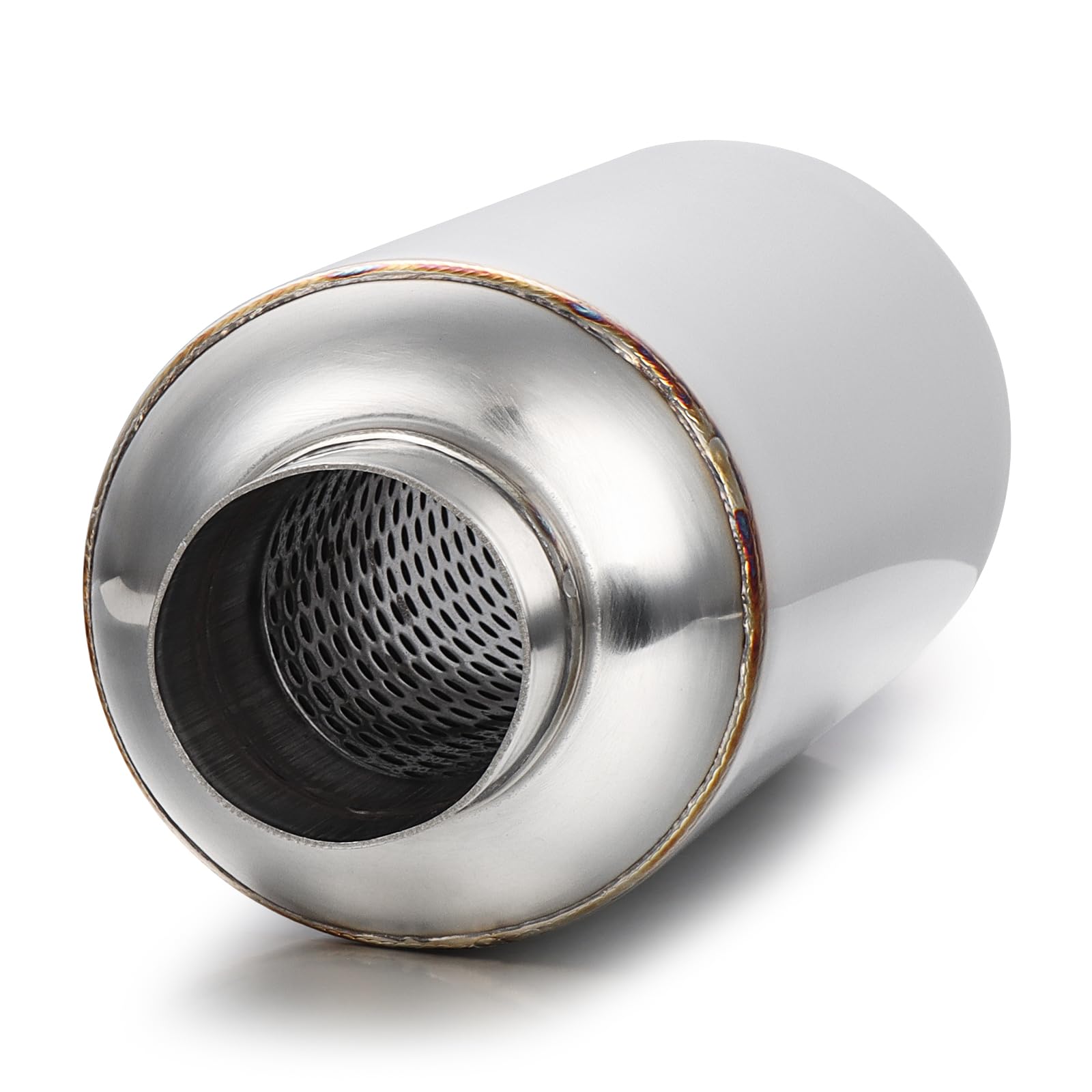 A-Karck 4 '' Inlet Exhaust Resonator, 4 '' Inlet 4 '' Outlet 30 '' Overall Length Muffler Resonator Stainless Steel
