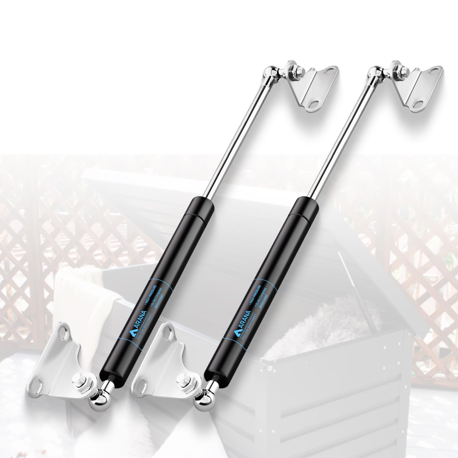Arana Gas Struts 15 Inch 10Lbs With Brackets, 15 '' 45N Toolbox Gas Shock Spring Hydraulic Lift Support For Boat Hatch Box Lid T