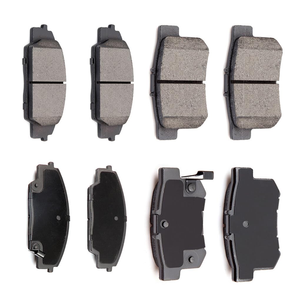 Automuto 8Pcs Front & Rear Ceramic Disc Brake Pads Set D537 D829 For Acura Csx 2007-2010,For Acura Rsx 2002-2006,For Honda Civic