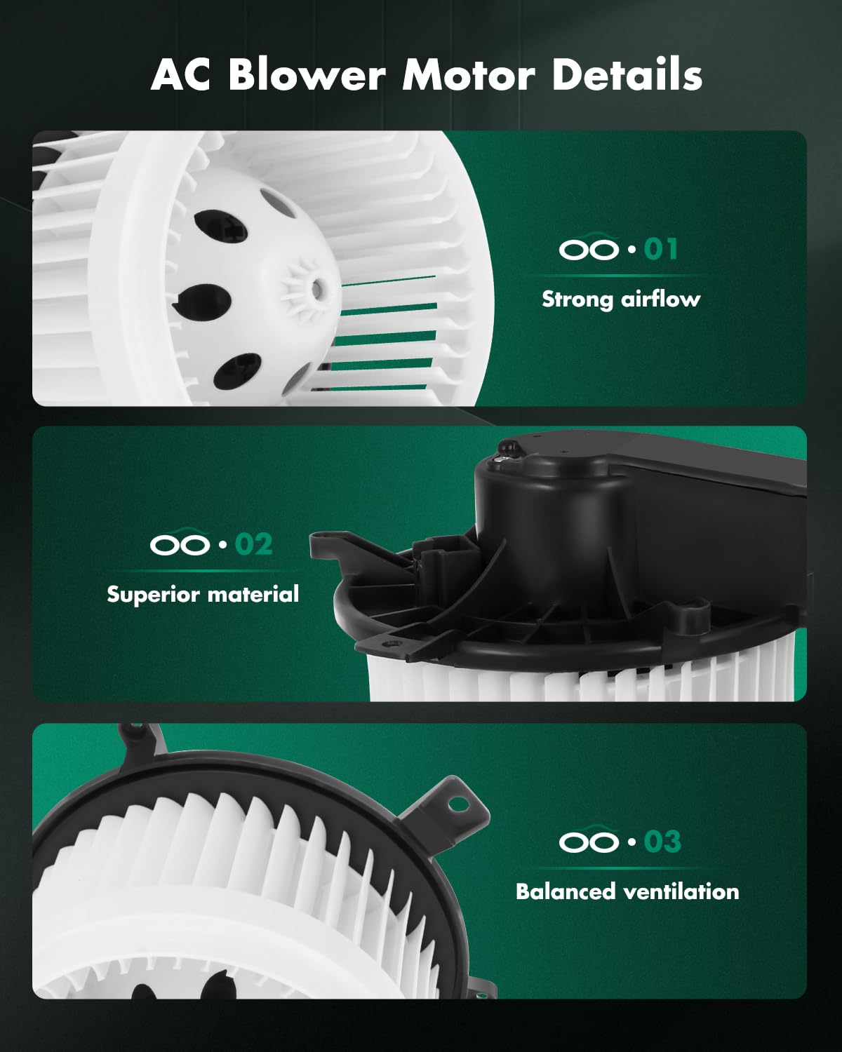 Scitoo Hvac Heater Blower Motor With Fan Cage 700252 For Chrysler For 300 2008-2022,For Dodge For Challenger 2008-2022,For Dodge