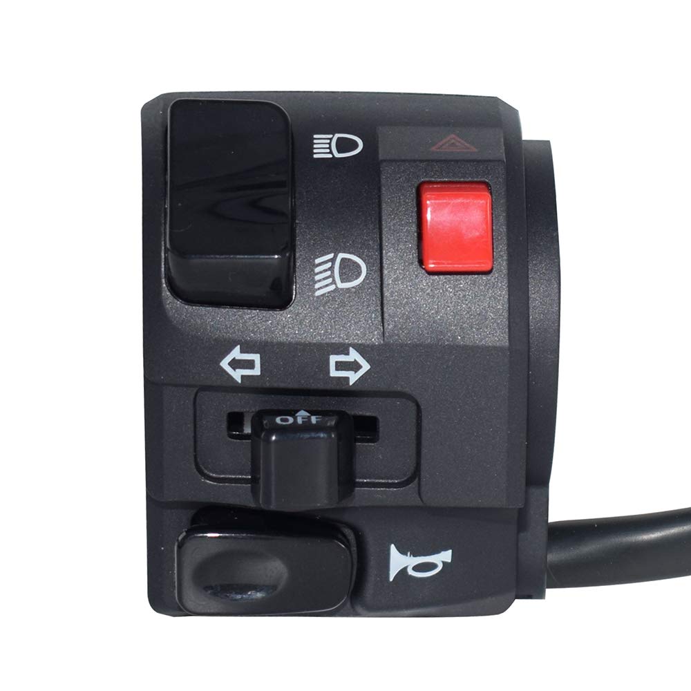 7/8 22mm Left ATV Motorbike Handlebar Switch Motorcycle Horn Turn Signal Warning Light Switches -Like New