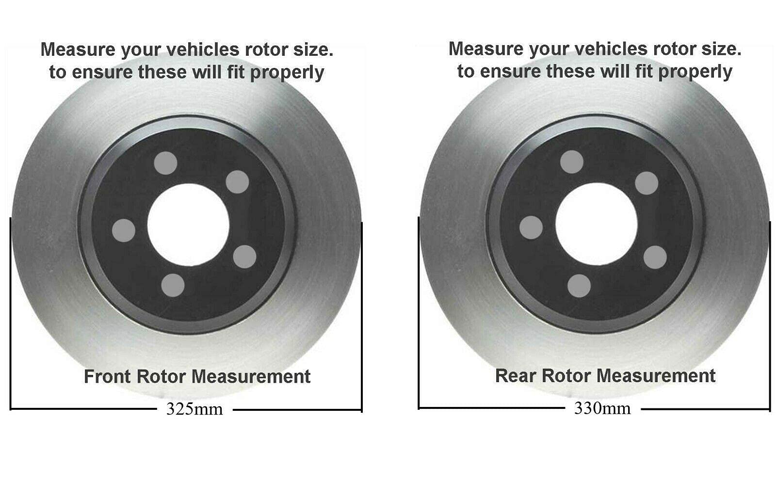 Detroit Axle - Brake Kit For Chevy Gmc Silverado Sierra Avalanche Suburban Yukon Xl 2500 3500 Hd Front Rear Drilled Slotted Brake Rotors Ceramic Brakes Pads : 12.8' Inch Front & 12.99' Inch Rear Rotor