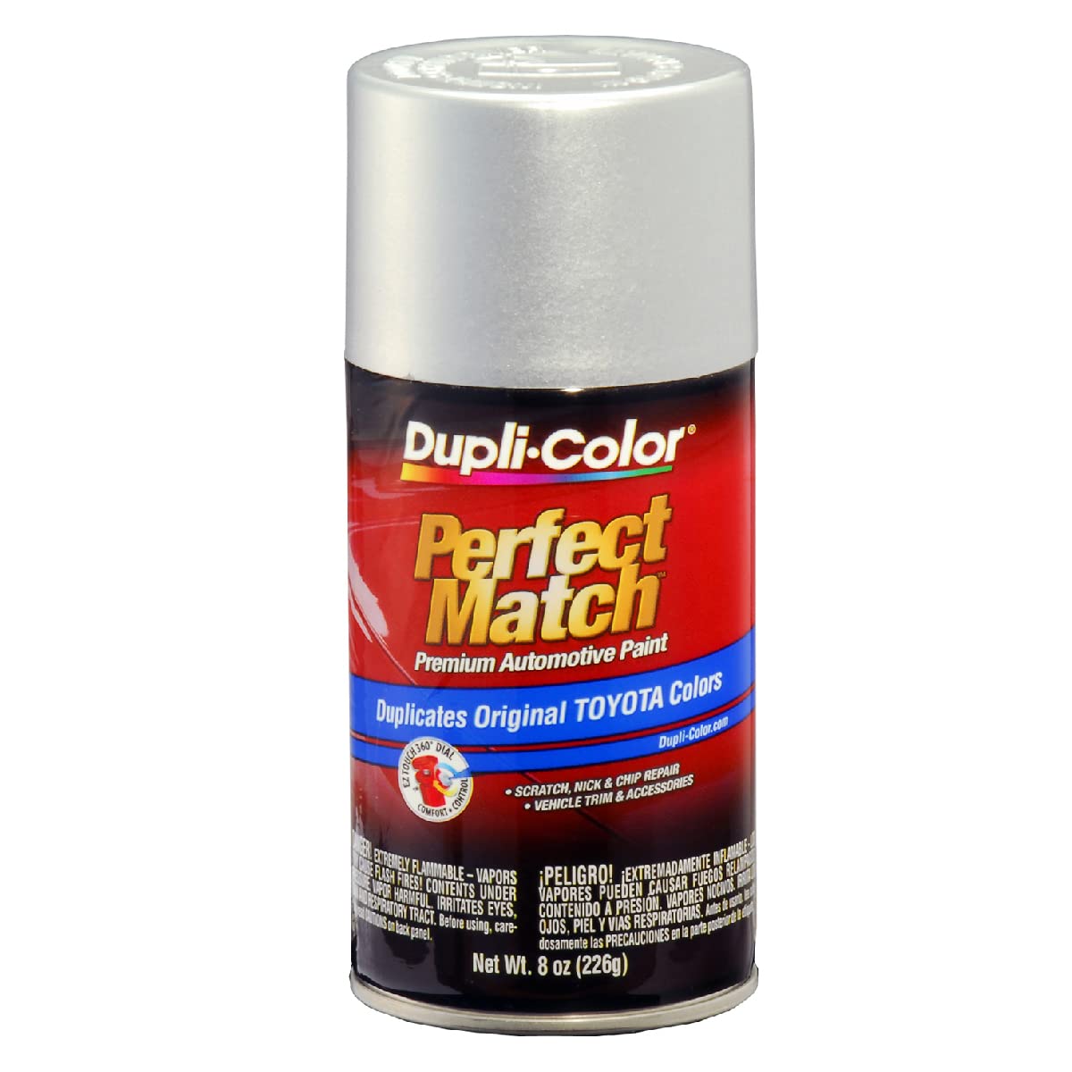 Dupli-Color Ebty15797 Perfect Match Automotive Spray Paint - Toyota Platinum Silver Metallic, 176 - 8 Oz. Aerosol Can