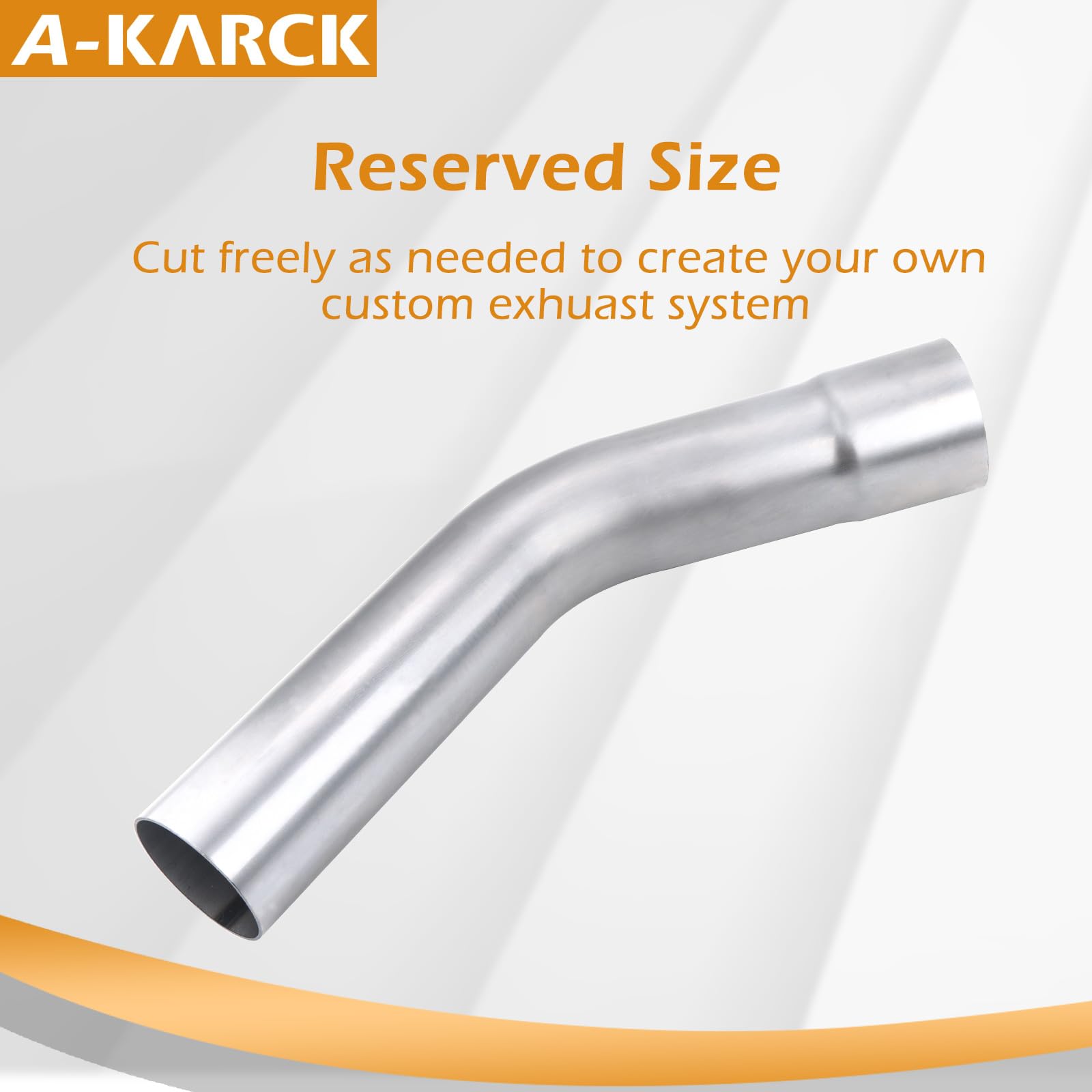 A-Karck Exhaust 45 Degree Tube 3'' Od, Mild Steel Exhaust Pipe Mandrel Bend, Custom Your Own Exhaust System