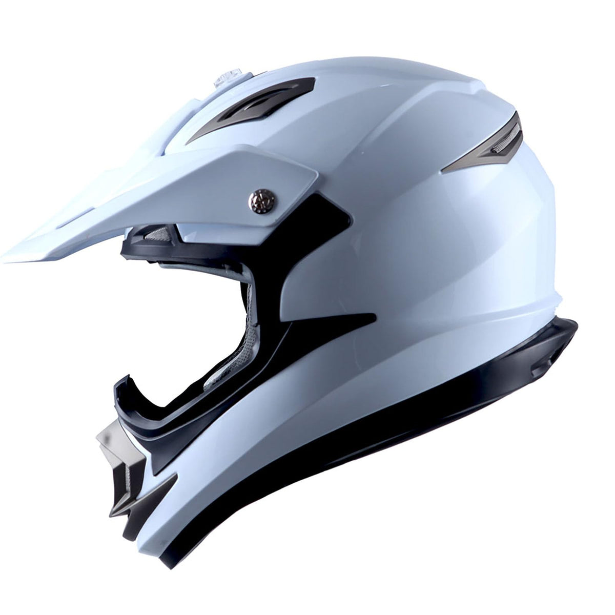 1Storm Adult Motocross Helmet Off Road Mx Bmx Atv Dirt Bike Mechanic Hgxp14B Glossy White
