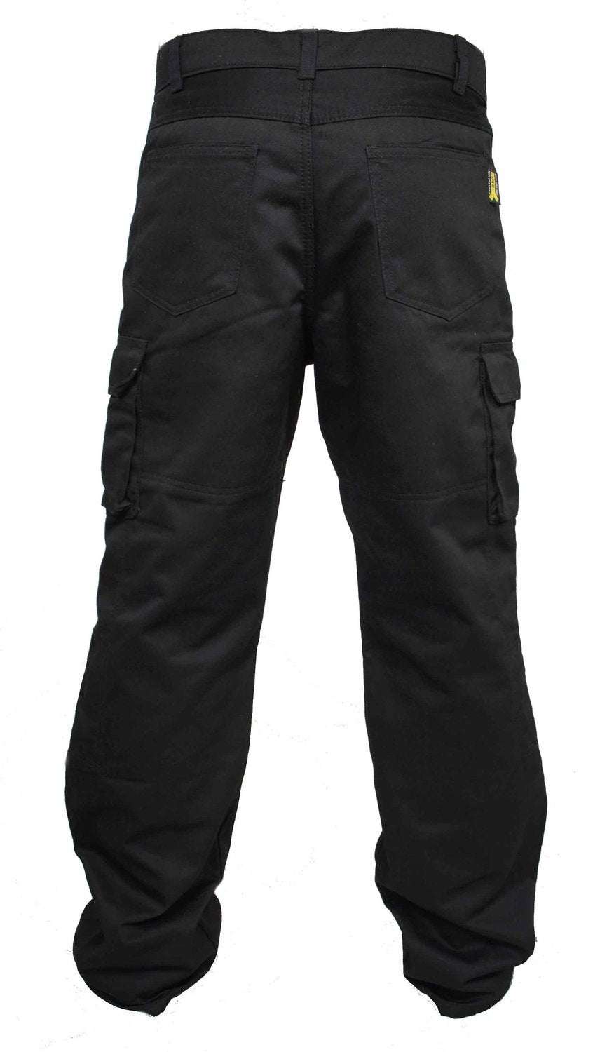 Newfacelook Men'S Motorcycle Cargo Jeans Pants Reinforced With Aramid Fiber, Black, W38 L30