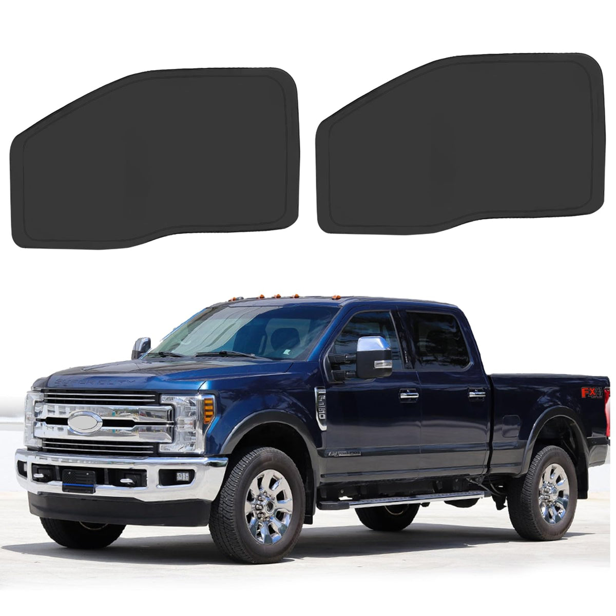 ULROLIT Front Side Window Sun Shade for 2017-2022 Fo-rd F250 F350 Super Duty Accessories 2Dr 4Dr Pickup, Foldable Window Sunshad