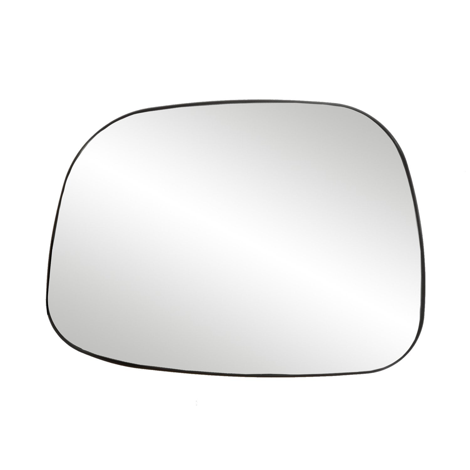 Driver Side Non-heated Mirror Glass w/backing plate, Buick Rendezvous, 6 11/16&quot; x 9 1/4&quot; x 9 7/16&quot;