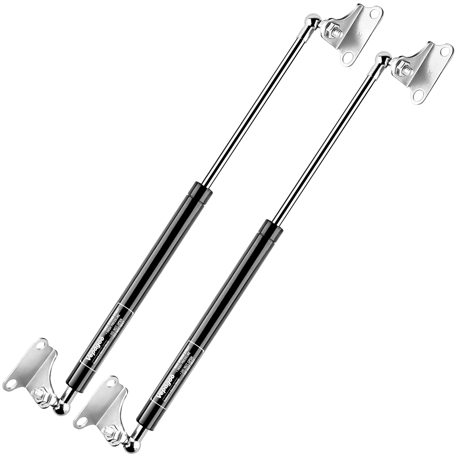 20 Inch 150 Lb/667N Per Gas Shock Strut Spring For Rv Bed Boat Bed Cover Door Lids Floor Hatch Door Shed Window And Other Custom Heavy Duty Project, A Set Of 2 With L Mounts Vepagoo