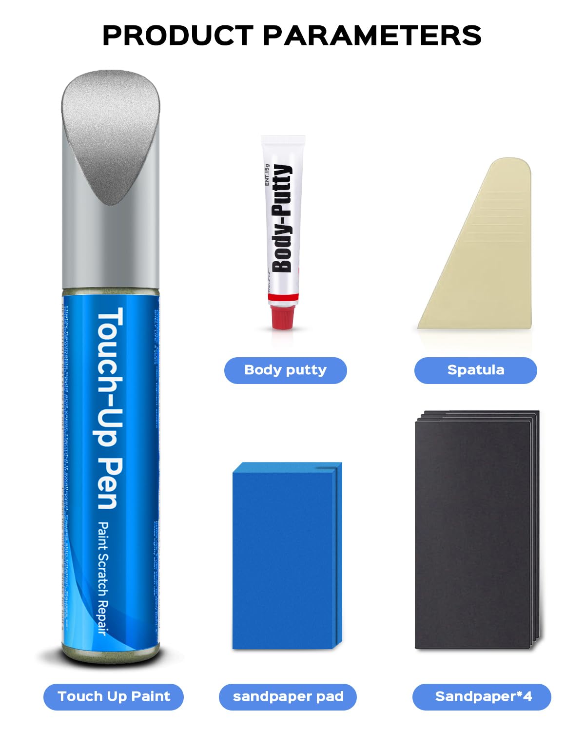 Teslaunch Titan Silver(354) For Bmw Car Touch Up Paint Kit,Exact Match Car Scratch Repair Touch Up Paint Kit (Titan Silver Metal
