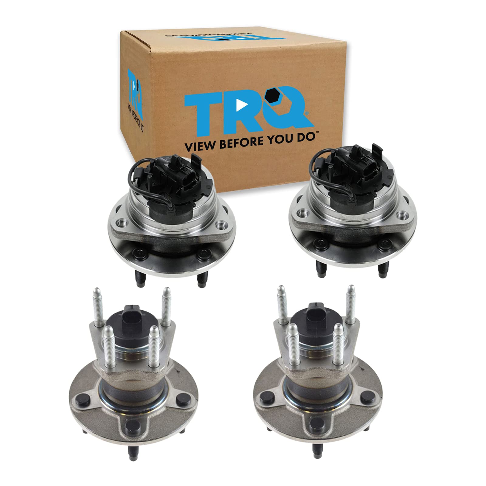 Trq Wheel Hub Bearings Assembly Set Compatible With 2009-2010 Chevrolet Cobalt 2008-2010 Hhr 2004-2012 Malibu 2005-2010 Pontiac 