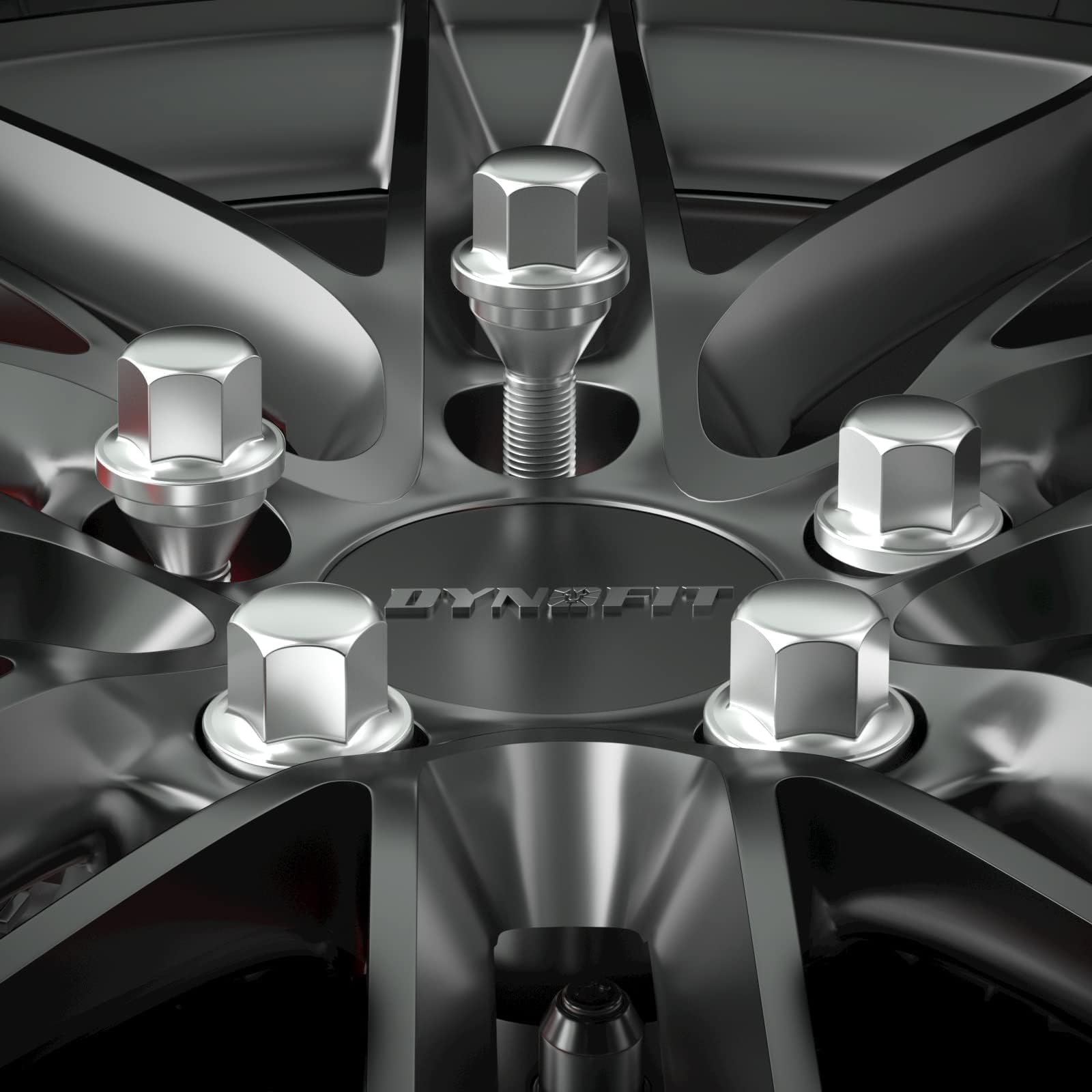 dynofit 12x1.25 OEM/Stock Wheel Lug Bolts, 20pcs ET 28mm Shank 19mm Hex 2.45 inch Length Solid Chrome Studs Set for 2015-2022 Je