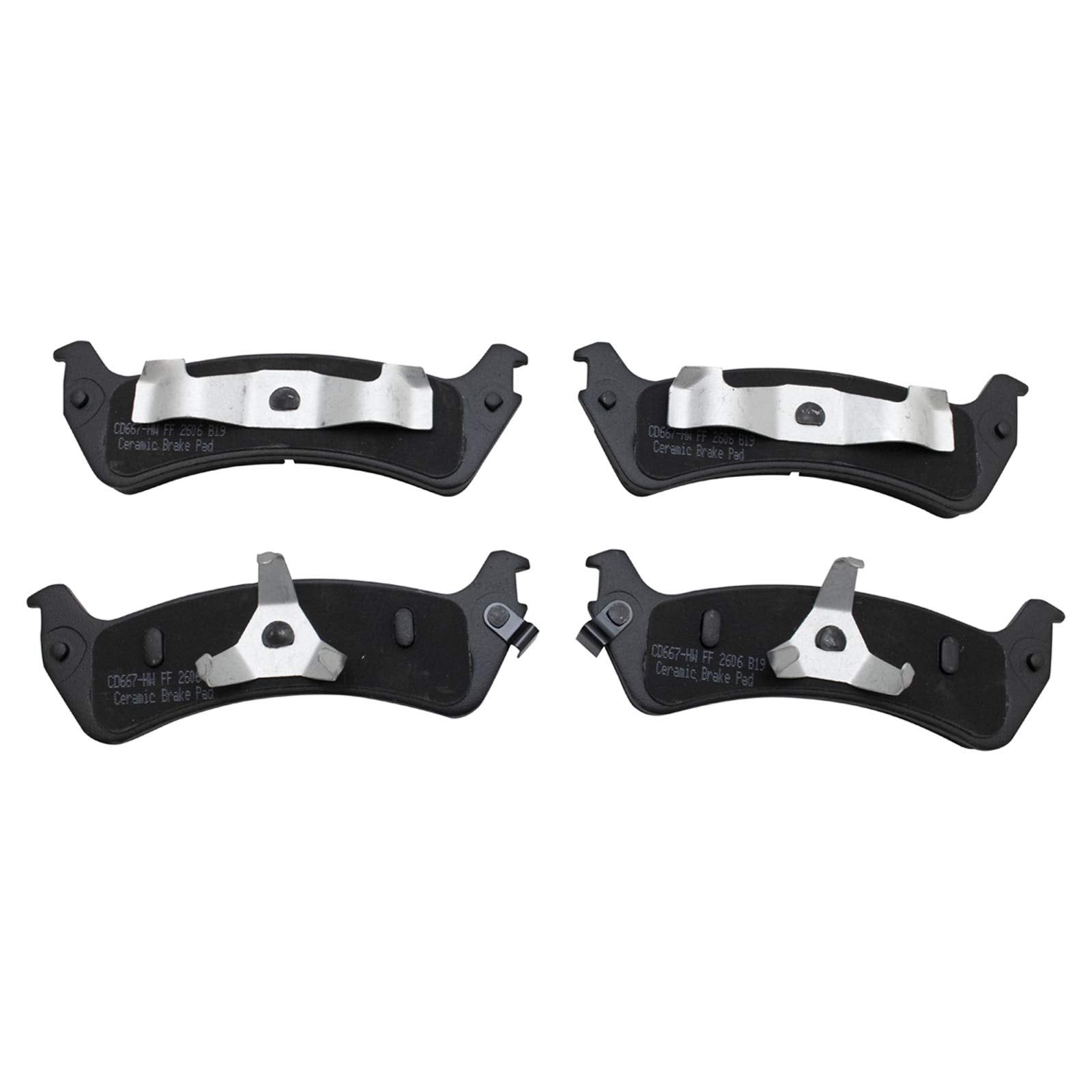 TRQ Rear Brake Pads Ceramic Compatible with 1995-2001 Ford Explorer 2001-2003 Explorer Sport 2003-2005 Explorer Sport Trac 1998-