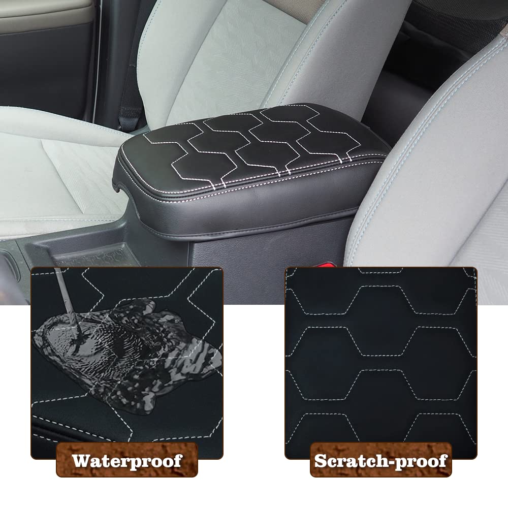 Muslogy For Frontier Center Console Pad Armrest Box Cover Vegan Leather Soft Accessories Armrest Lid Protector Compatible With N