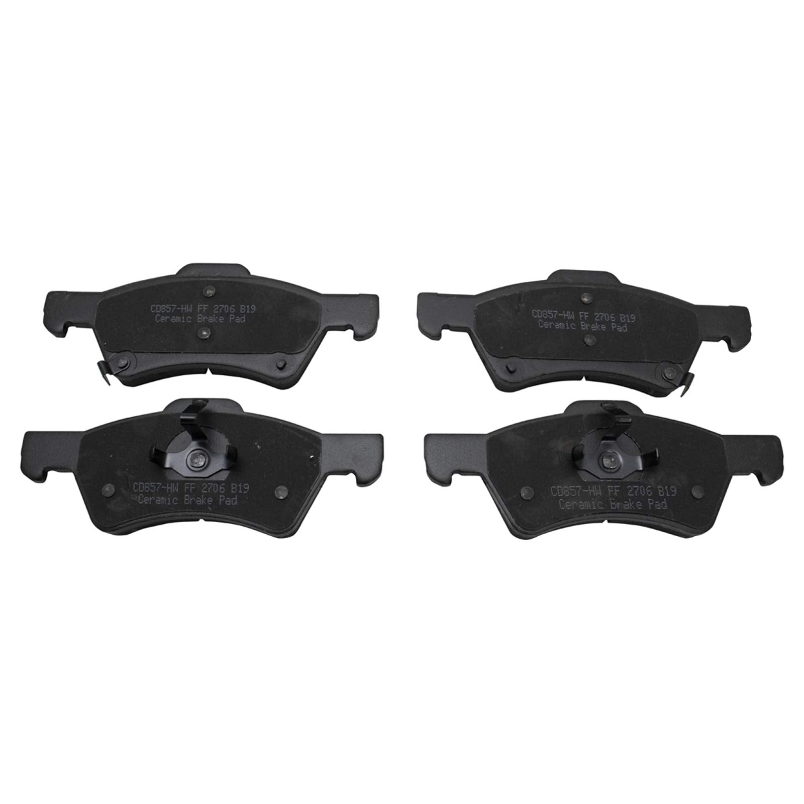 TRQ Front Brake Pads Ceramic Compatible with 2001-2007 Chrysler Town Country Dodge Caravan Grand Caravan