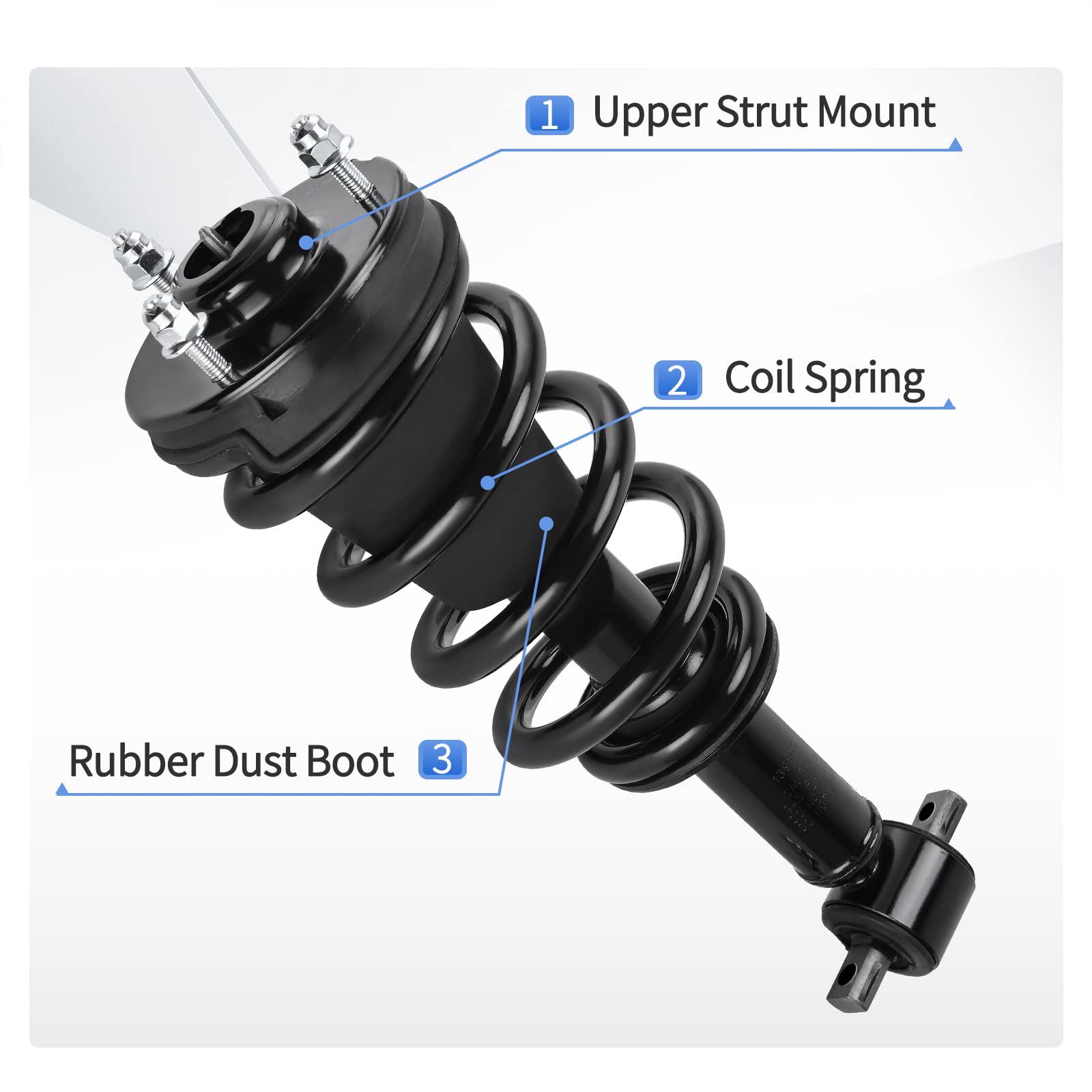 Yitamotor Front Complete Struts Rear Suspension Shocks Compatible With 2007-2013 Chevrolet Silverado 1500 2007-2013 Gmc Sierra 1