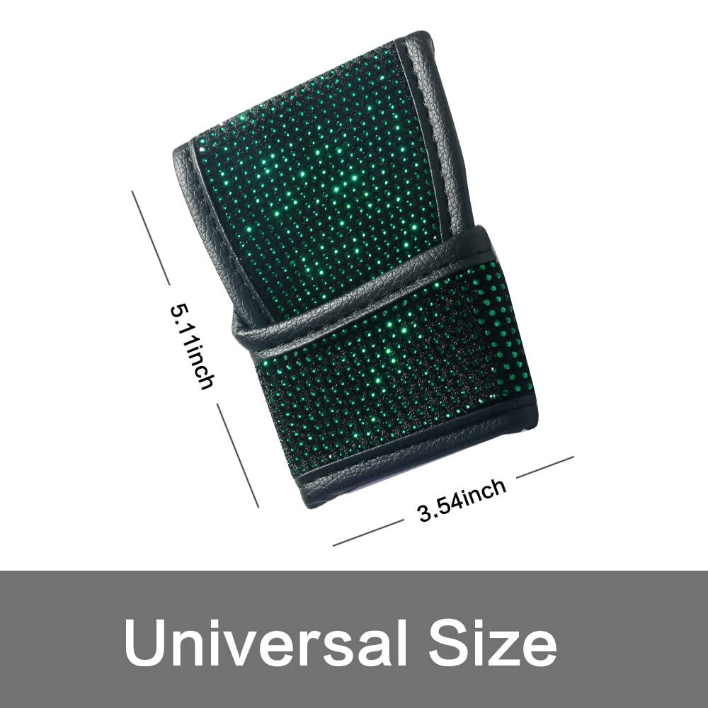 Vargtr Bling Auto Gear Shift Knob Cover With Crystal Glitter Rhinestones, Car Knob Gear Stick Protector, Universal Vehicle Decor