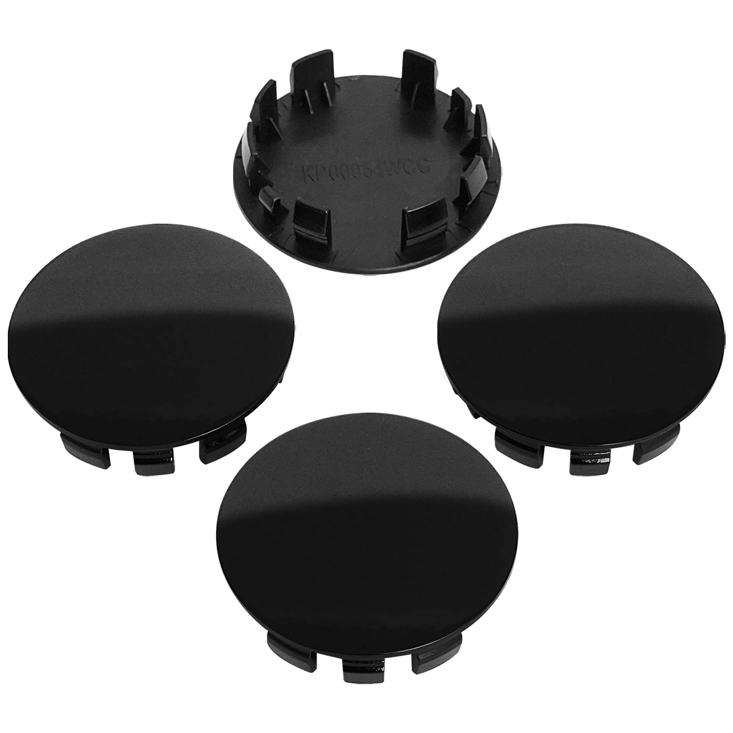 Kitspro 2.4Inch 62Mm Wheel Center Caps, Pack Of 4 (Gloss Black, Outer 62Mm, Inner 56Mm)