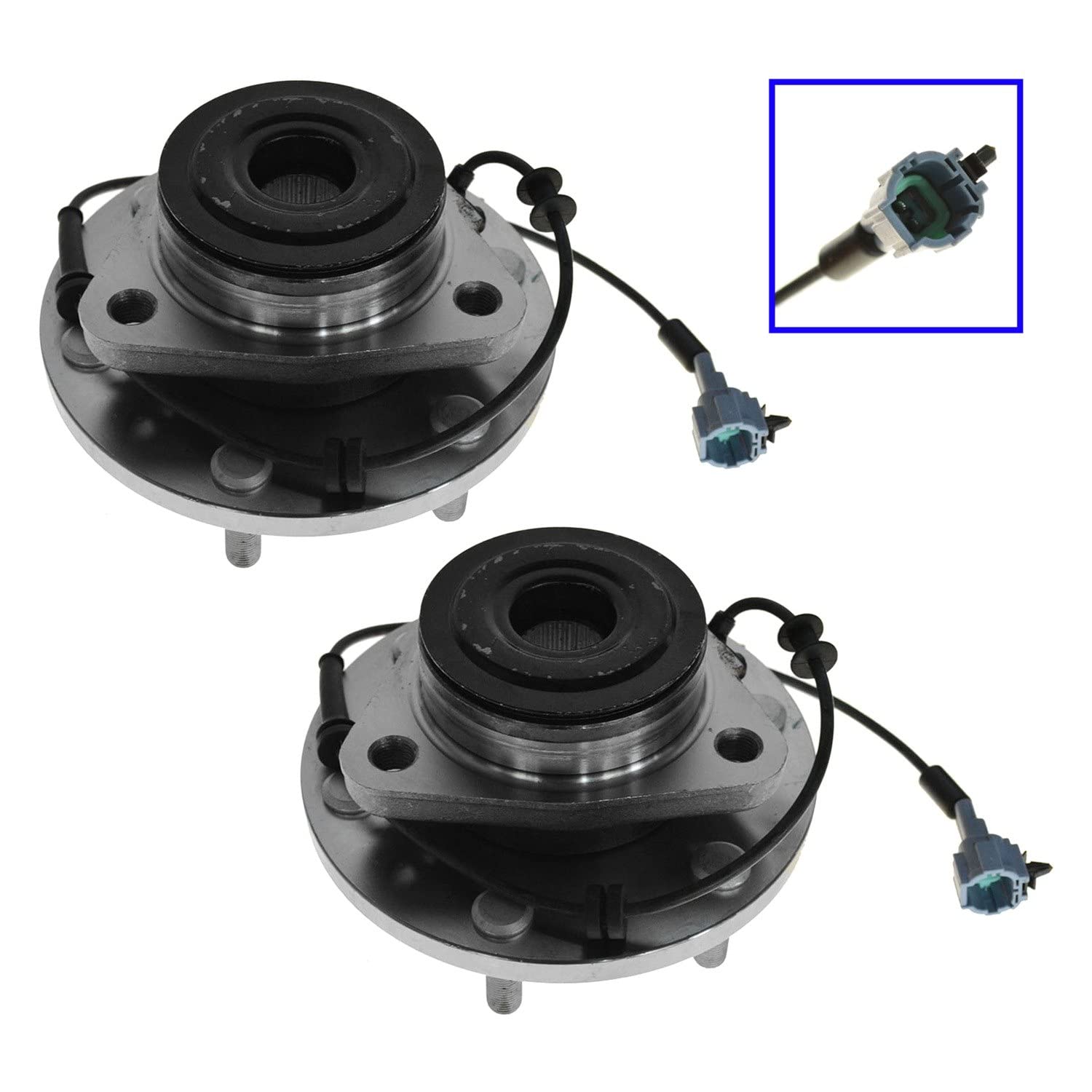 Trq Front Wheel Hub Bearings Assembly Set Compatible With 2008-2010 Infiniti Qx56 2008-2012 Nissan Armada Titan