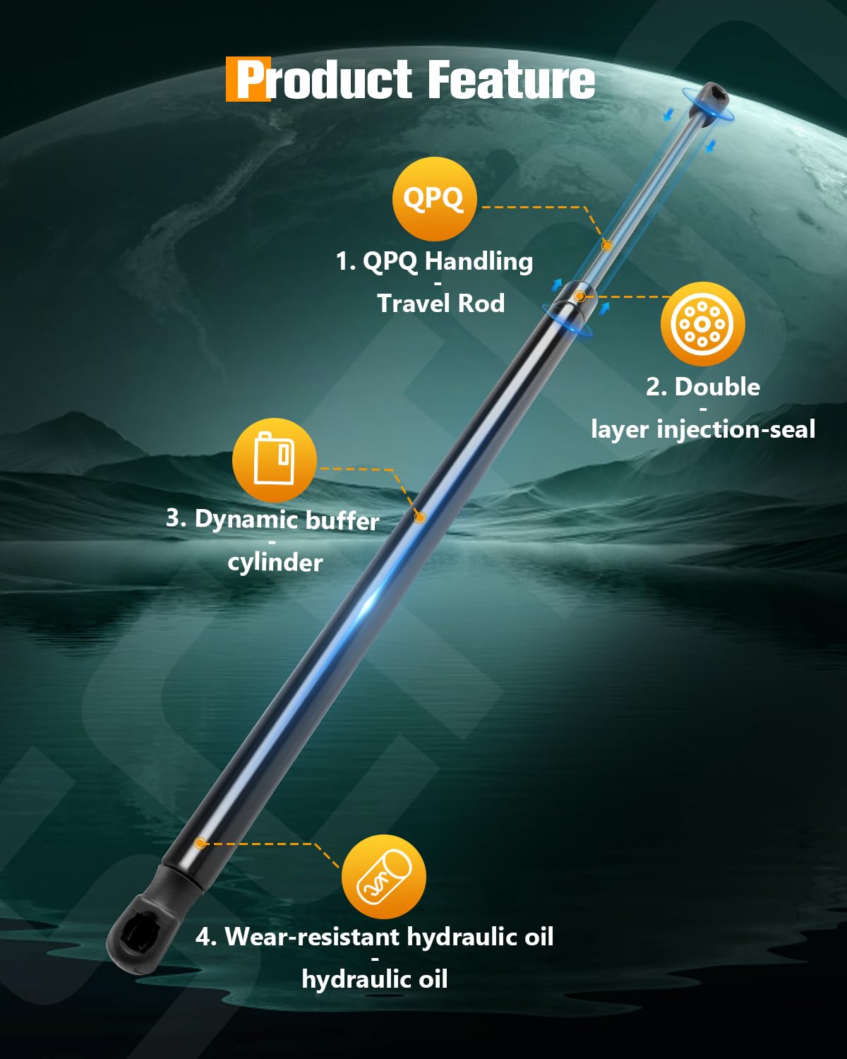 Scitoo Hood Lift Supports Replacement Struts Gas Springs Shocks Fit For Buick Allure 2008-2009,For Buick Lacrosse 2008-2009