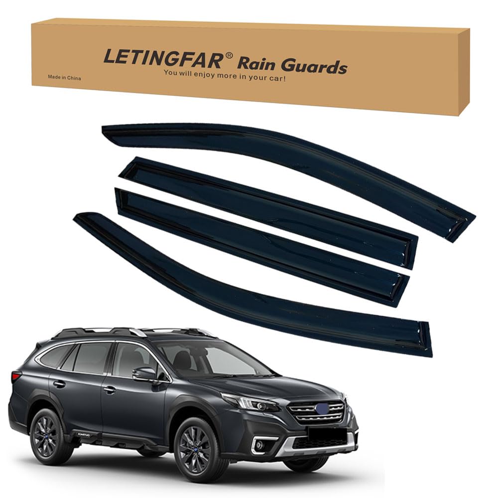 LETINGFAR Window Visors Rain Guards for Subaru Outback 2020 2021 2022 2023 2024 Accessories, Wind Deflectors Vent Shades for Sub