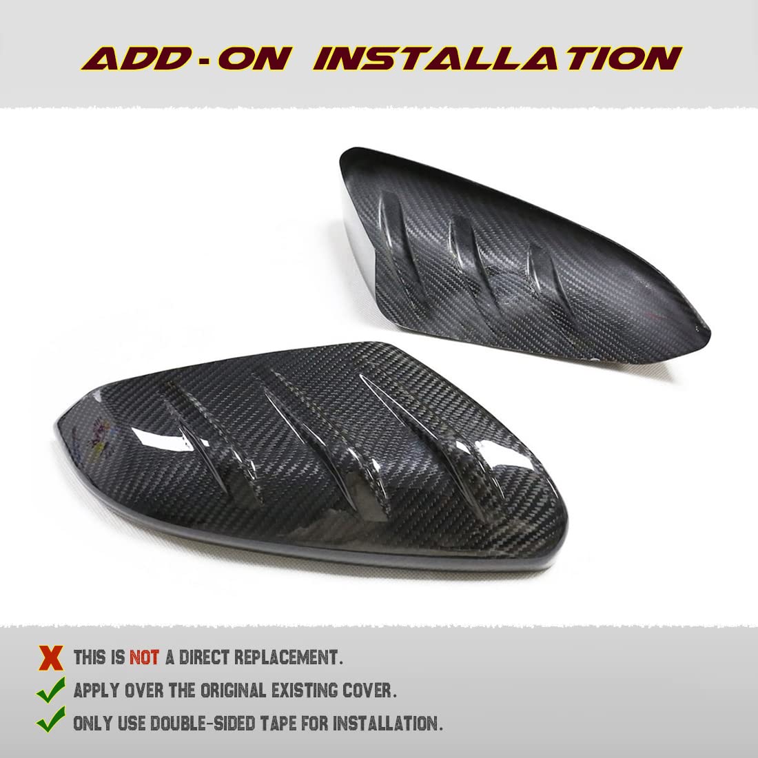 Gaofeiltf Mirror Caps Covers Fits For 10Th Gen Honda Civic 2016-2021 Sedan Coupe Hatchback Crider Envix Real Carbon Fiber Mugen