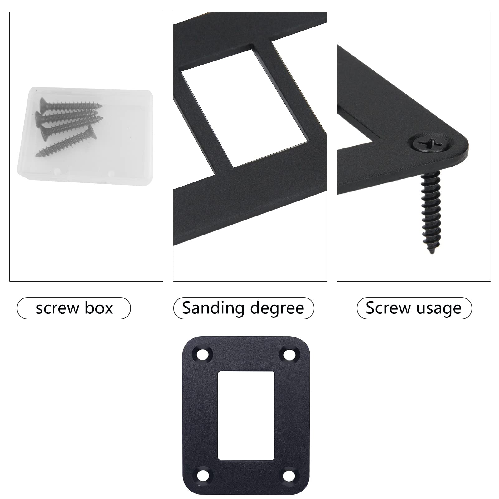 Rocker Switch Panel Housing Holder For Car Boat Rv Truck - Anodized Aluminium