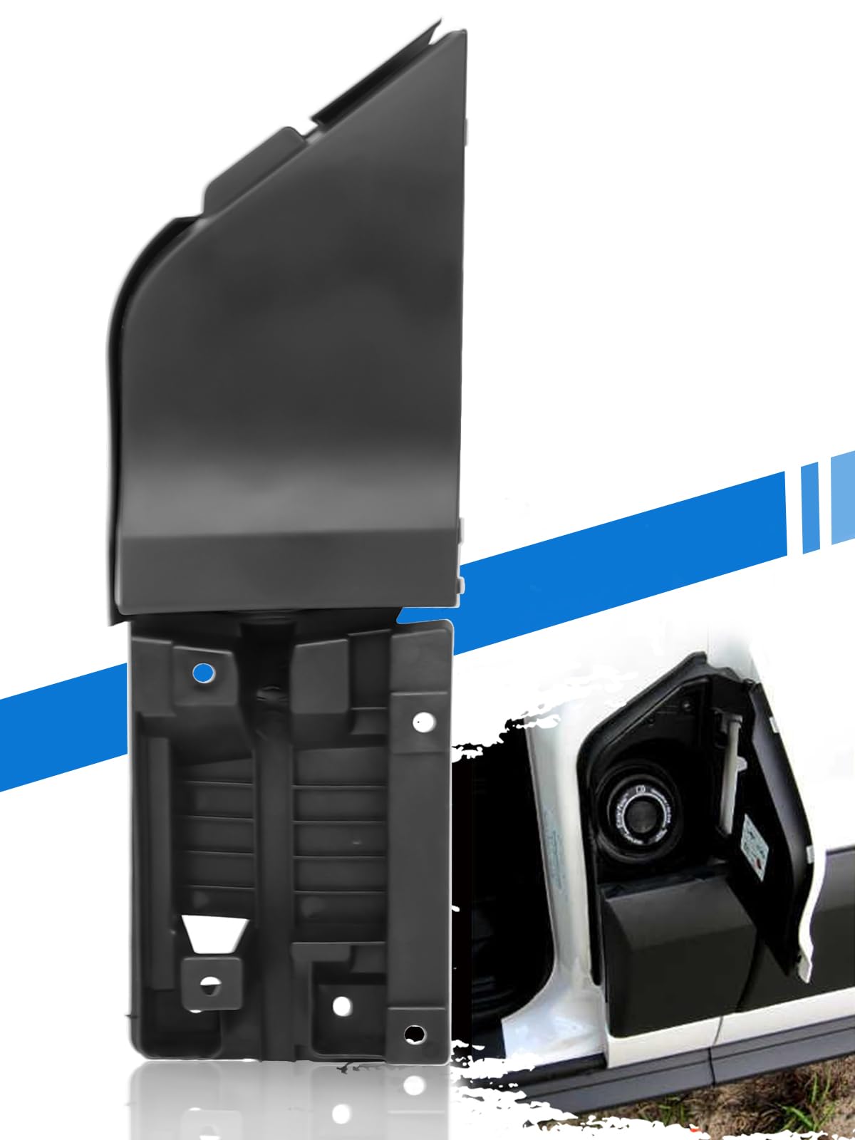 Transit Fuel Door, Transit Gas Door Assembly + Black Cover, Compatible with Ford Transit Vans 150 250 350(HD) 2015-2023, Van Fue