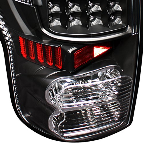 Akkon - For 07-13 Toyota Tundra Pickup Truck Black Bezel Rear Led Tail Lights Brake Lamps Replacement Pair