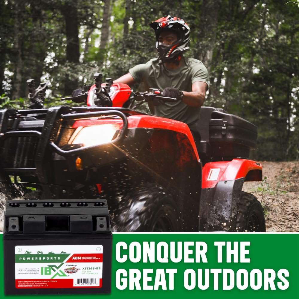 Interstate Batteries Ytz14S-Bs 12V 11Ah Powersports Battery 220Cca Agm Rechargeable Replacement For Motorcycles, Scooters, Bmw H