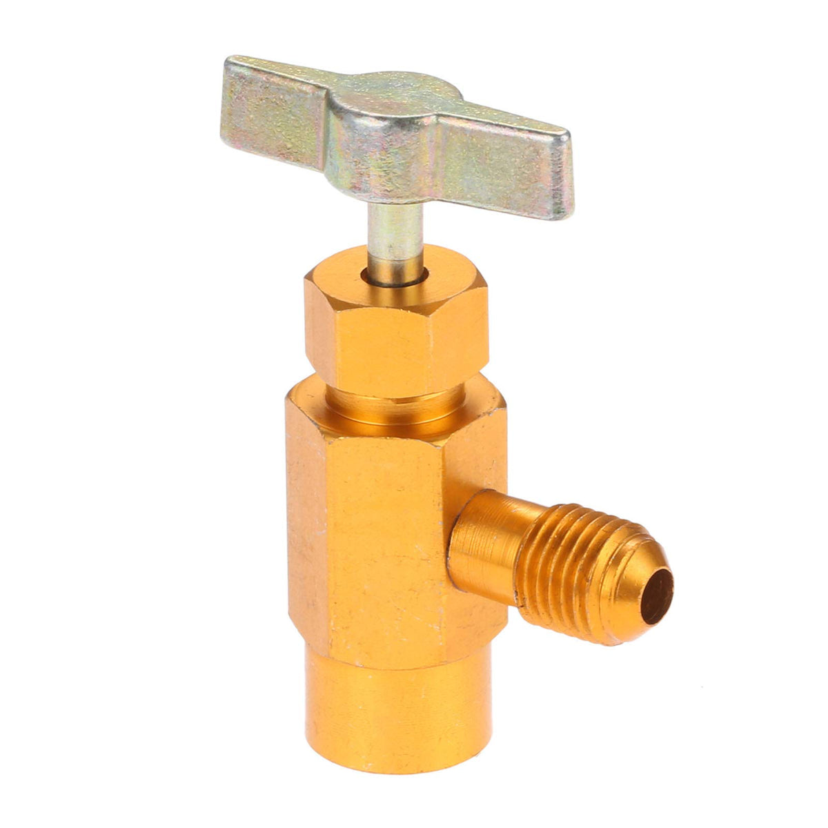 R134A Self-Sealing Can Tap With Right Hand Thread, R134A Valve Tool Bottle Opener With 1/2'' Female R-H Thread And 1/4 Sae Male 