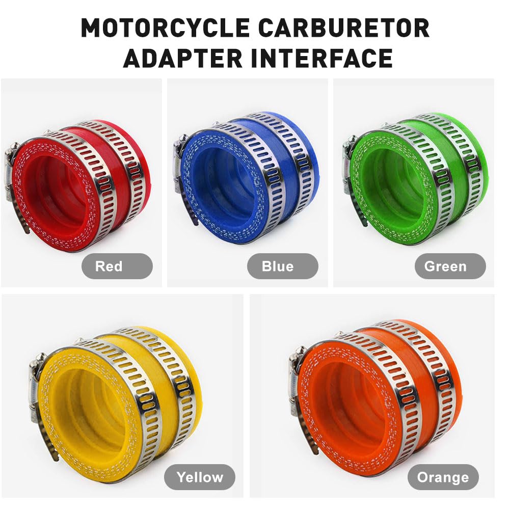 Three T 35 Mm Carburetor Rubber Adapter Intake Manifold, Air Intake Pipe Adapter Boot Joint Interfacer,For Mikuni For Keihin Oko