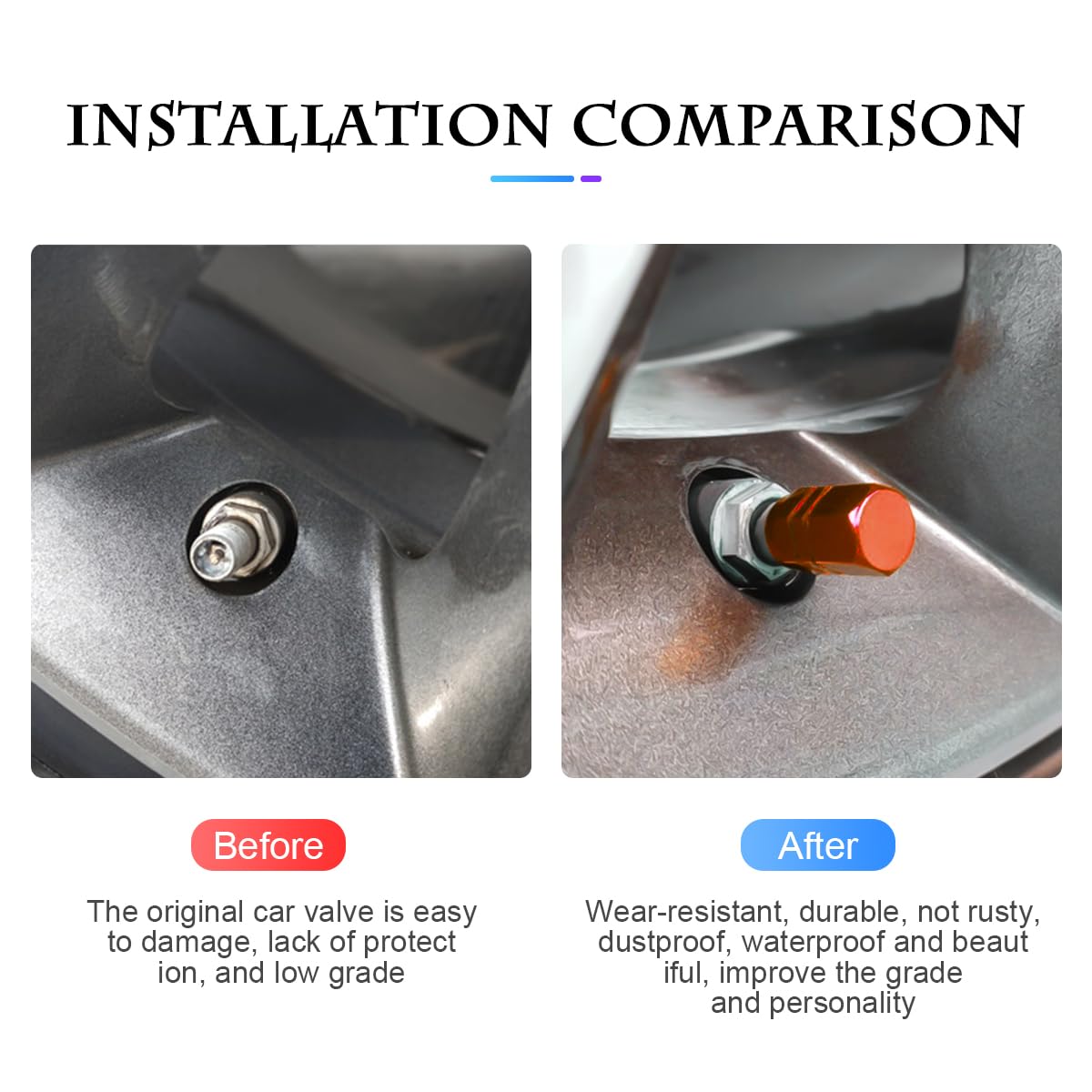 Fekey&Jf 16 Pcs Car Tire Valve Stem Caps, Waterproof Airtight Car Wheel Tire Valve Stem Covers Universal For Cars, Bicycles, Tru