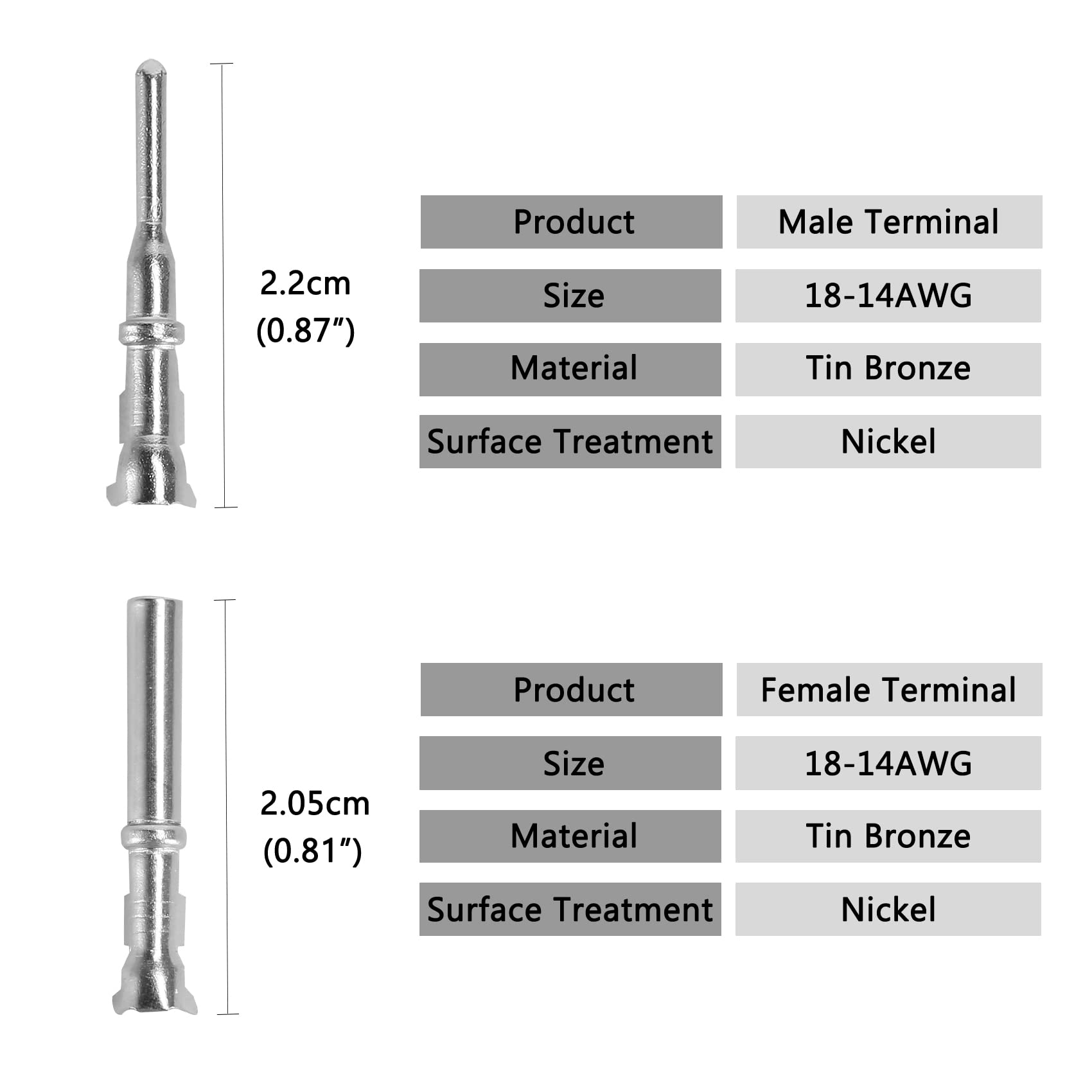 Muyi 5 Kit 6 Pin Way Dt Series Connector Gray Receptacle Ip67 Waterproof Heavy Duty 14-18 Awg 13 Amps Continuous Dt04-6P Dt06-6S
