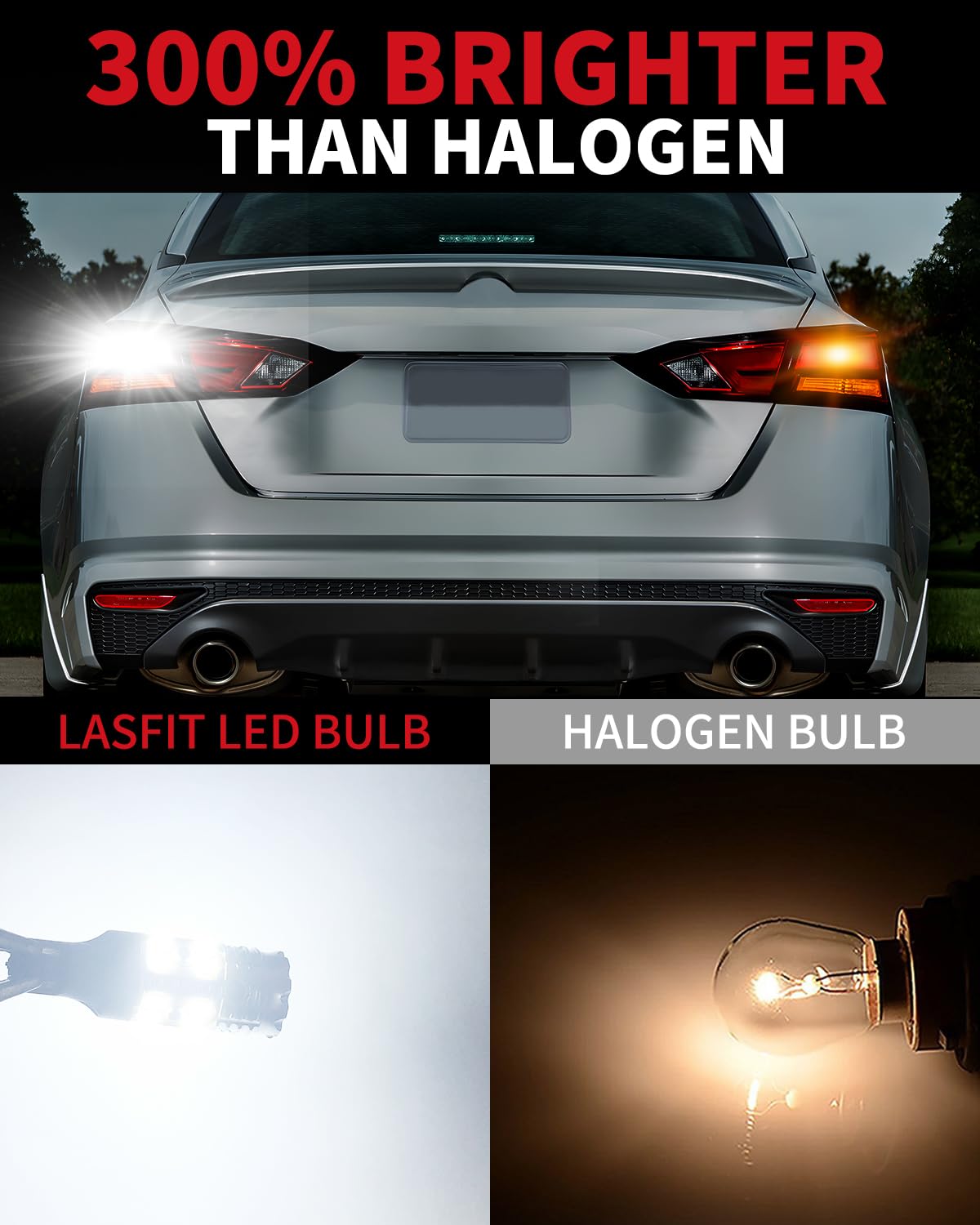 Lasfit 921 Led Bulb Reverse Lights 912 T15 Back Up Light Canbus Error Free W16W 906 Reversing Bulb 904 916 6000K Xenon White New