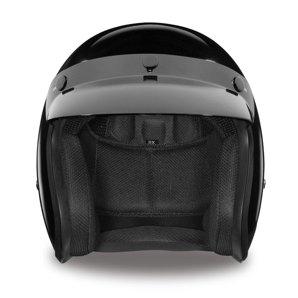 Daytona Helmets 3/4 Open Face Motorcycle Helmet - Dot Approved [Hi-Gloss Black] [4Xl]
