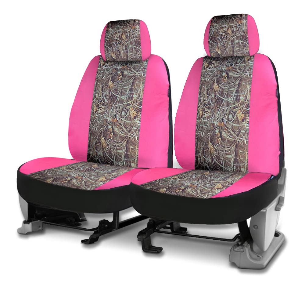 Carscover Real Pink Camo Seat Covers Maple Forest Tree Leaf Pattern Camouflage For Auto Truck Car Suv Women Style Seat Cover (9P