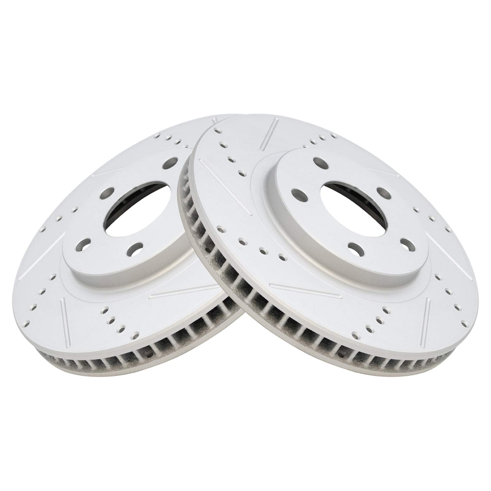 Trq Front Performance Brake Rotor Drilled Slotted Pair For Aurora/Bonneville/Camaro/Deville/Eldorado/Firebird/Impala/Intrigue/Le