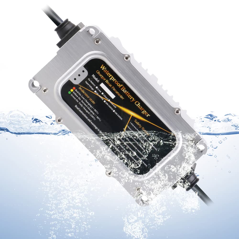 Abakoo 48V 5A Rxv Golf Cart Battery Charger For Ez-Go Ezgo Txt With Rxv Plug 3 Prong, Ip67 Waterproof