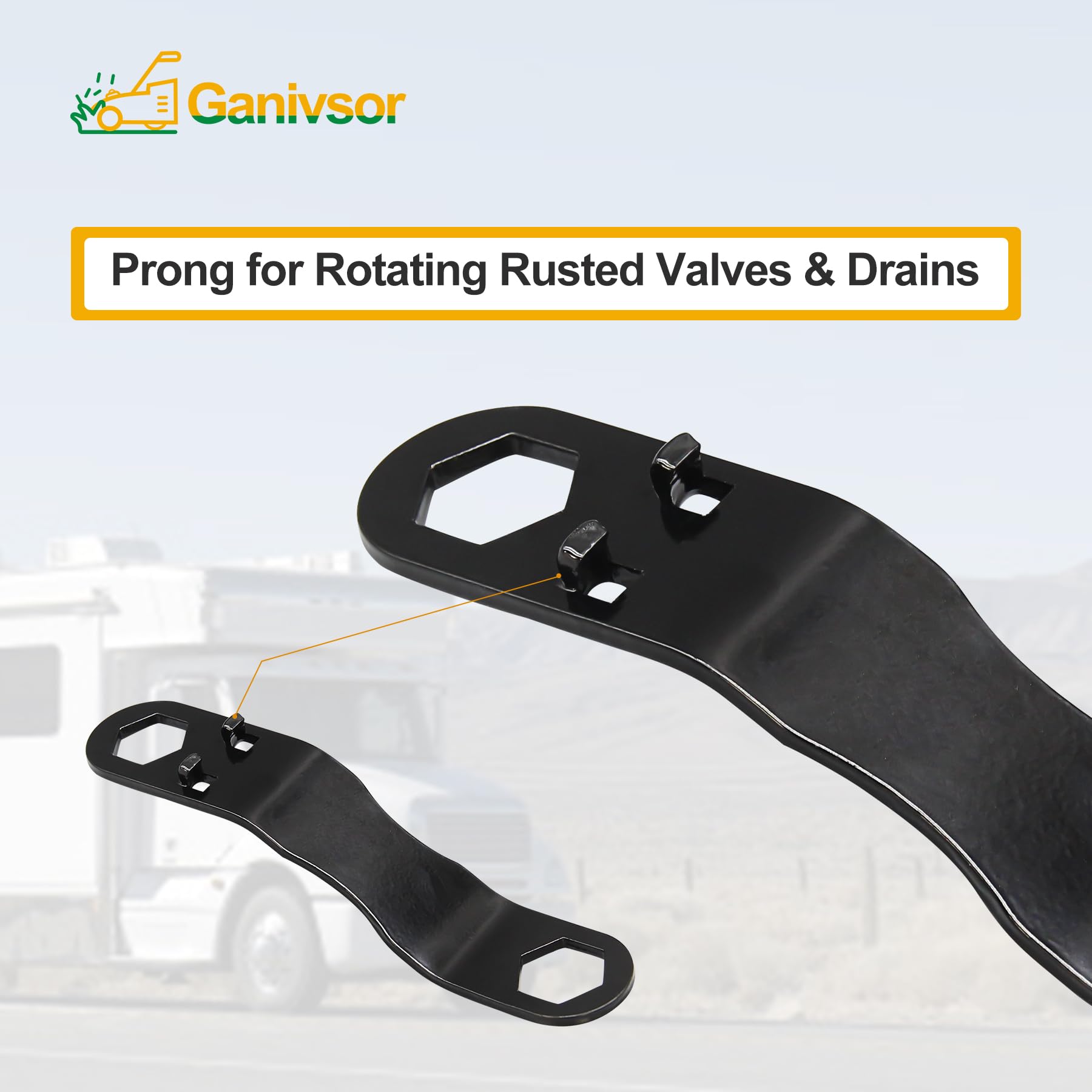 Ganivsor RV Water Heater Drain Plug & Wrench Kit, for RV Camper Water Heater Drain Plugs- Suitable for 7/8'' &15/16'' Drain Plug