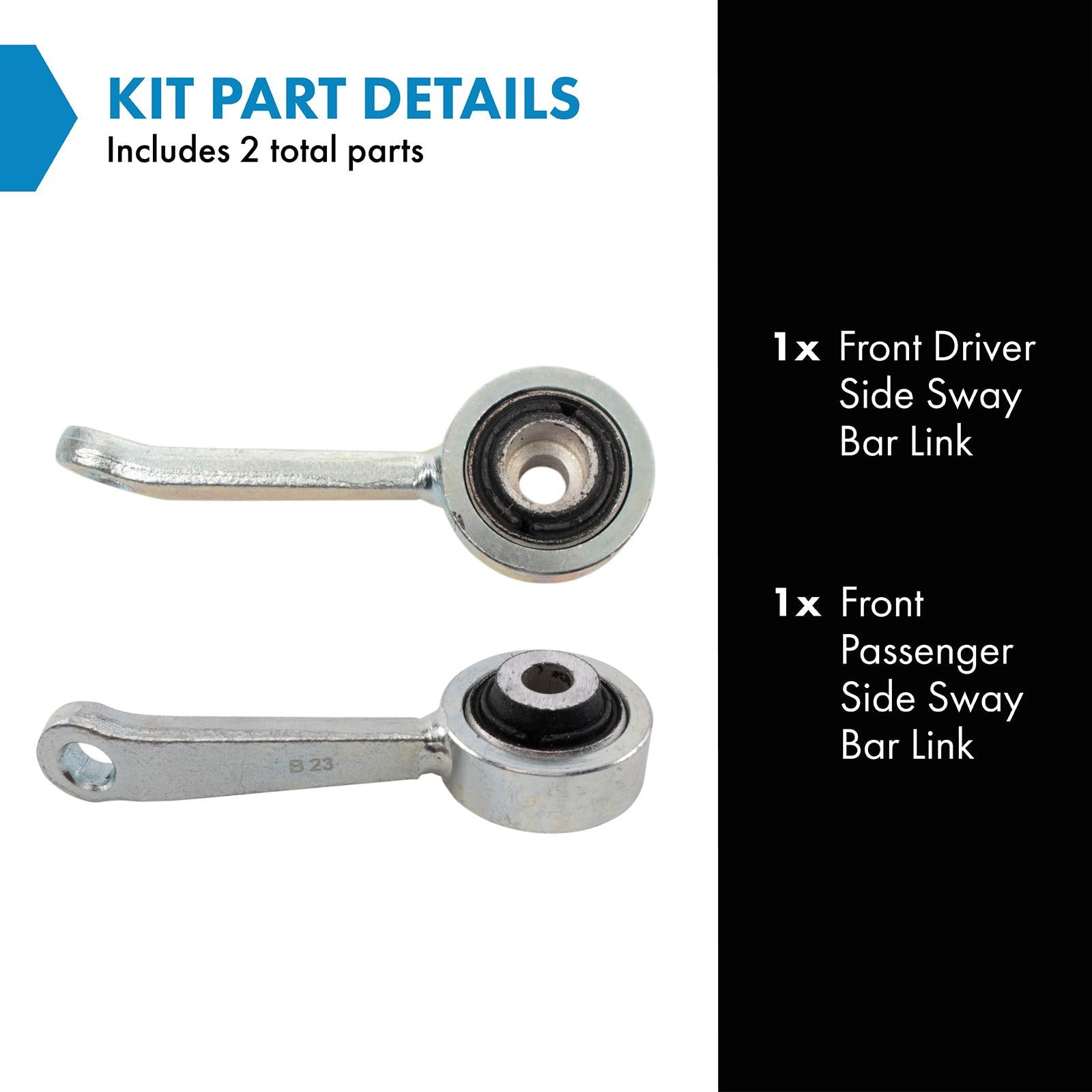 Trq Front Sway Bar Stabilizer Link Set Compatible With 2006 Mercedes-Benz Cls500 Cls55 Amg 2007-2011 Cls550 Cls63 Amg 2003-2009