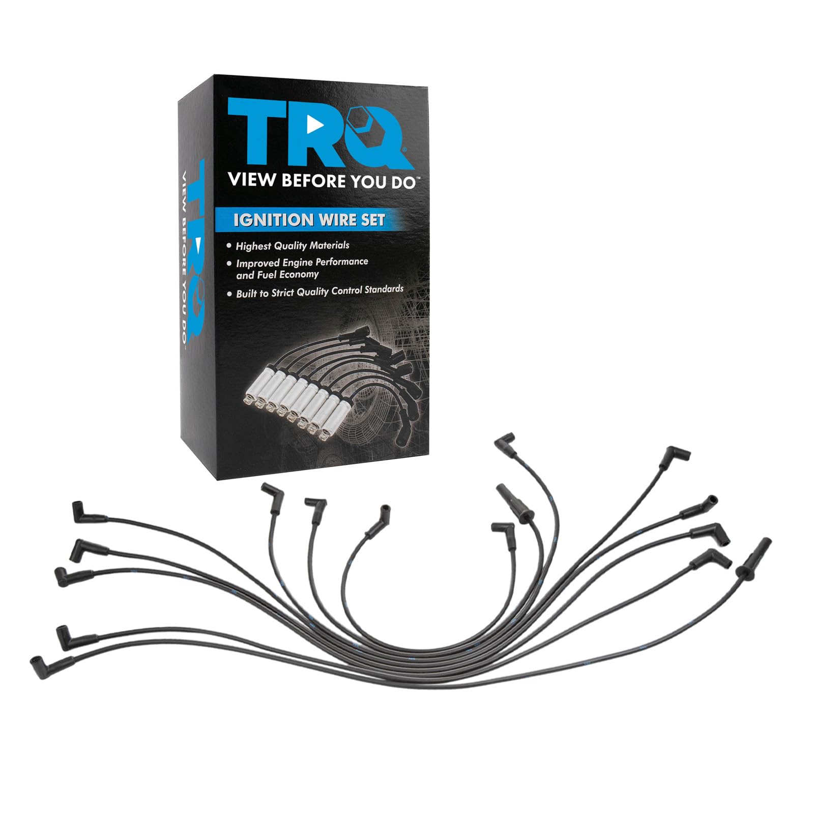 Trq Spark Plug Wire Set Compatible With 1978-1986 Chevrolet Gmc Oldsmobile Pontiac