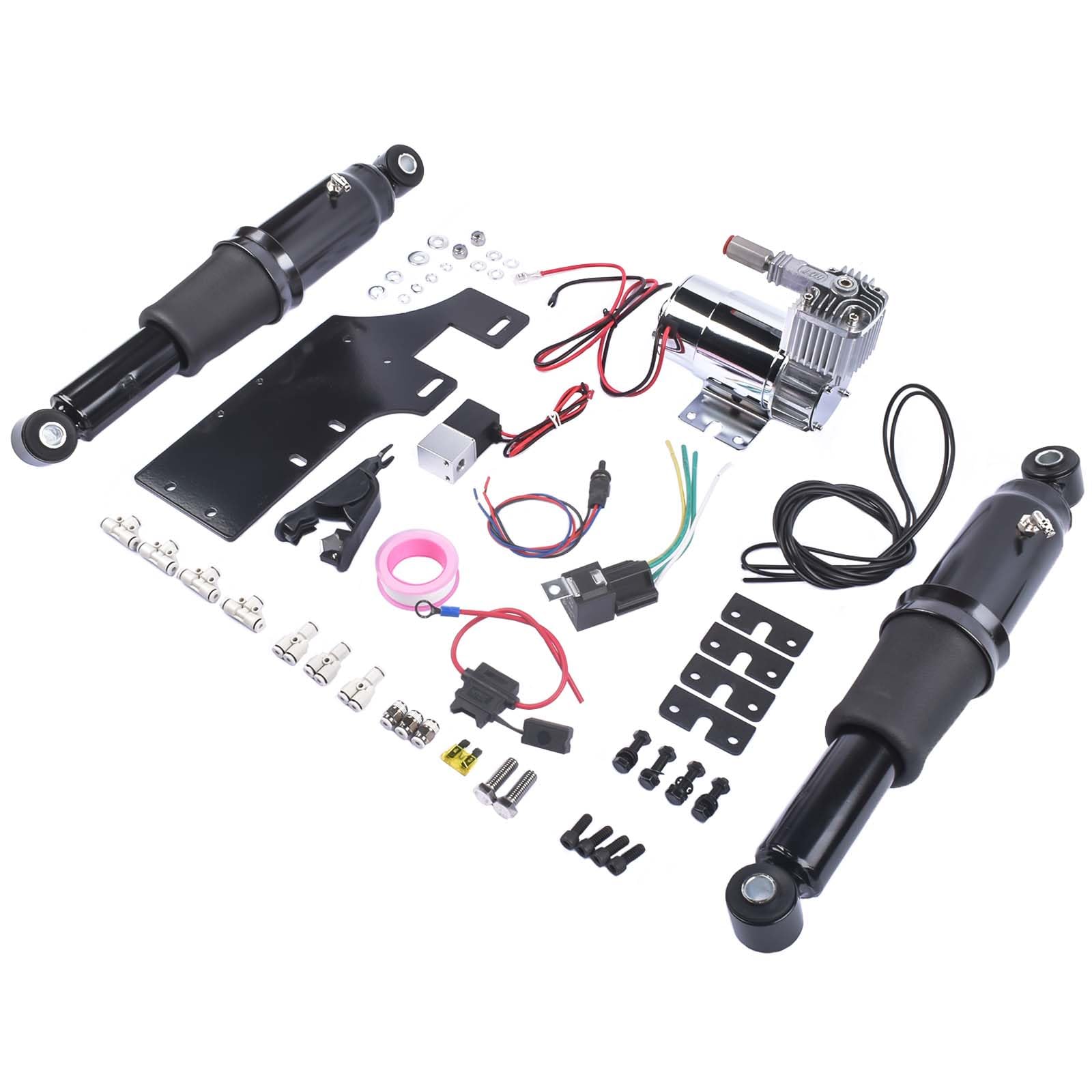 NEWZQ Rear Air Ride Suspension Set Replacement for Harley Davidson Touring Glide Ultra 1994-2023