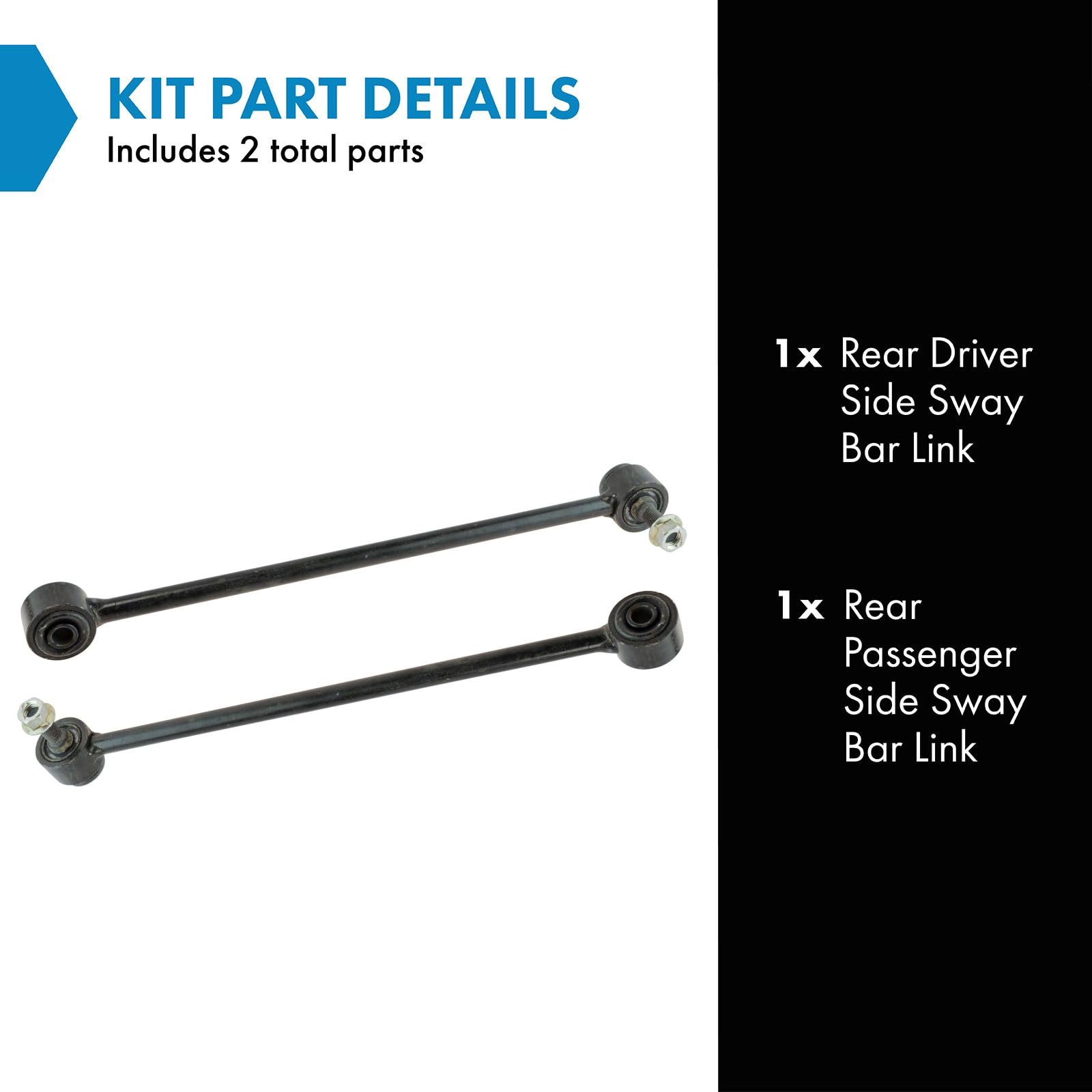 Trq Rear Sway Bar Stabilizer Link Set Compatible With 1997-2002 Ford Expedition 1998-2002 Lincoln Navigator